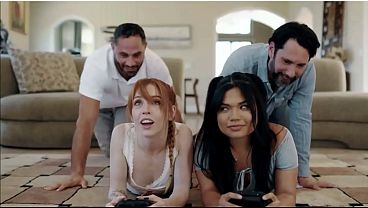Gaming Teen Stepdaughters Gets Tricked & Both Get Anal Fucked By Their Perverted Stepdads – Full Movie On FreeTaboo.Net